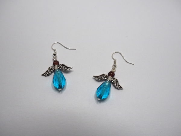Boucles d'oreille Ange Bleu – Image 2