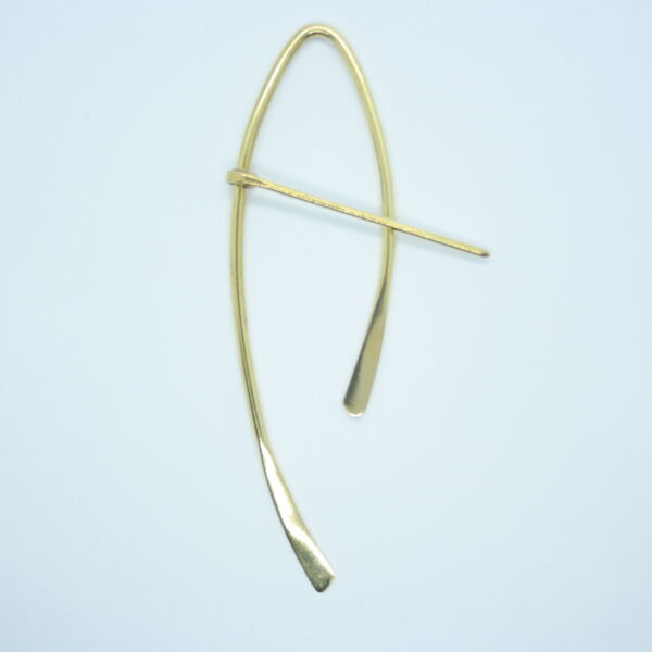 Broche pour châle, fibule au design moderne en laiton