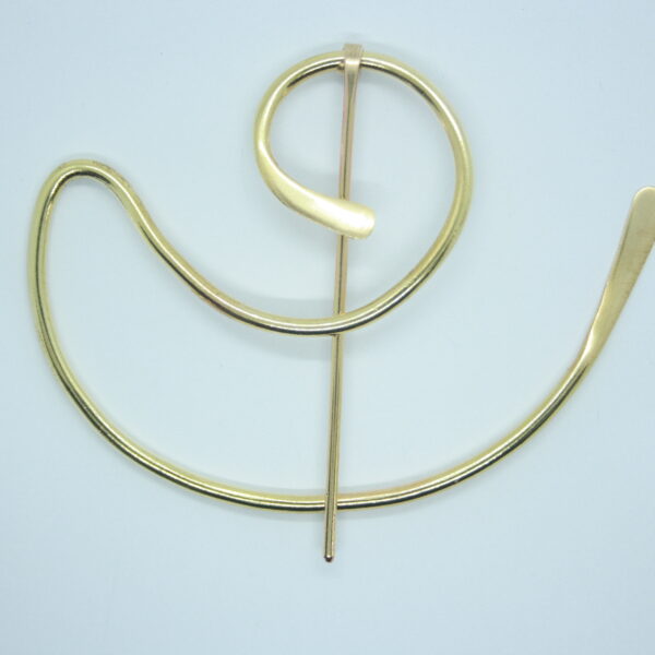 Broche pour châle, fibule Cygne en laiton.