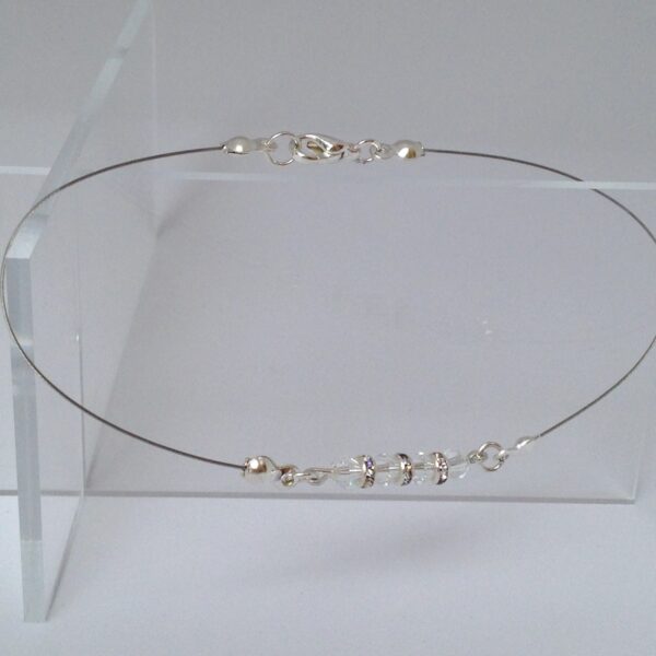 Chaine cheville transparente & brillante