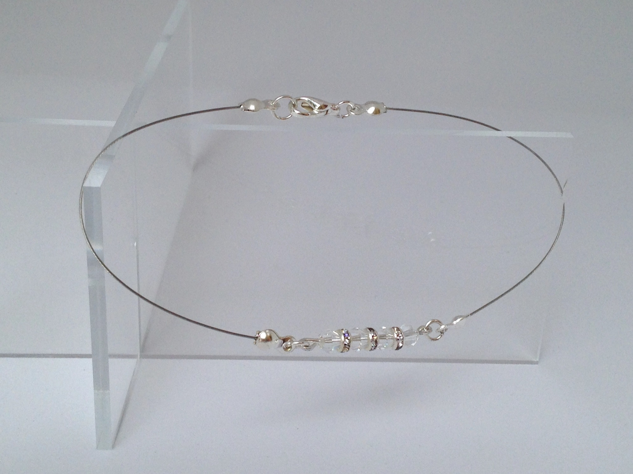 Chaine cheville transparente & brillante