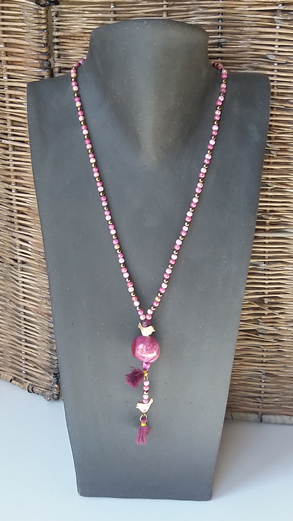 Collier "oiseau doré"