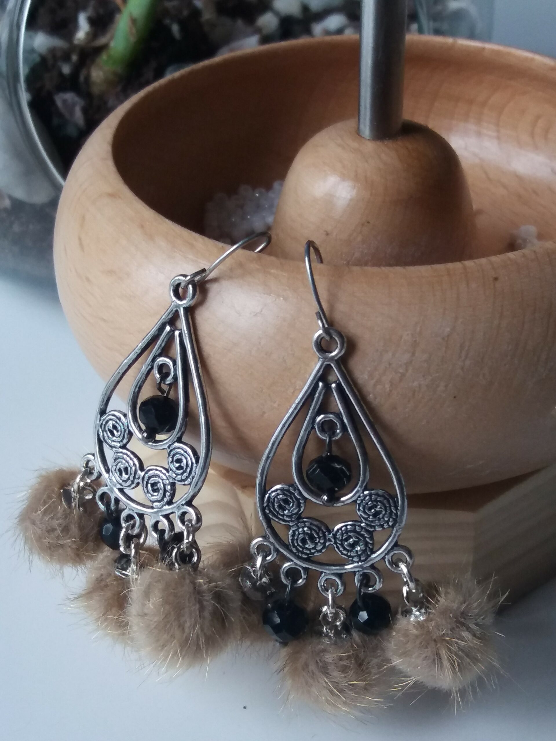 Boucles d'oreilles pompons