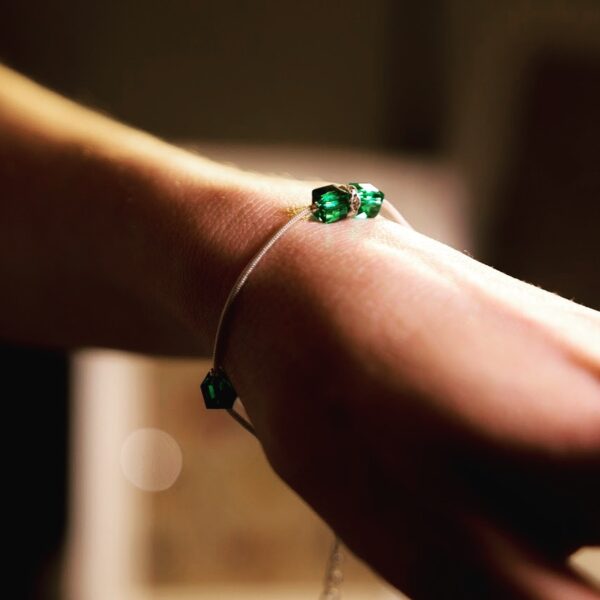 Bracelet vert émeraude