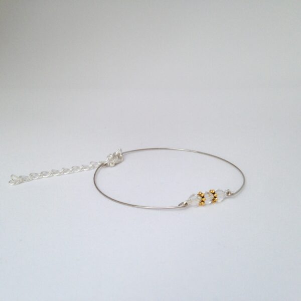 Bracelet transparent et or