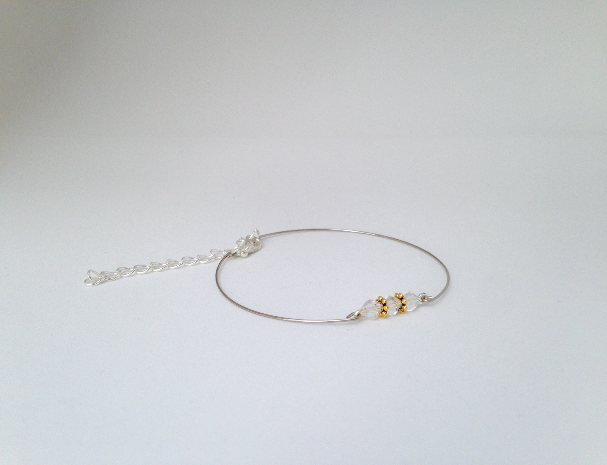 Bracelet transparent et or