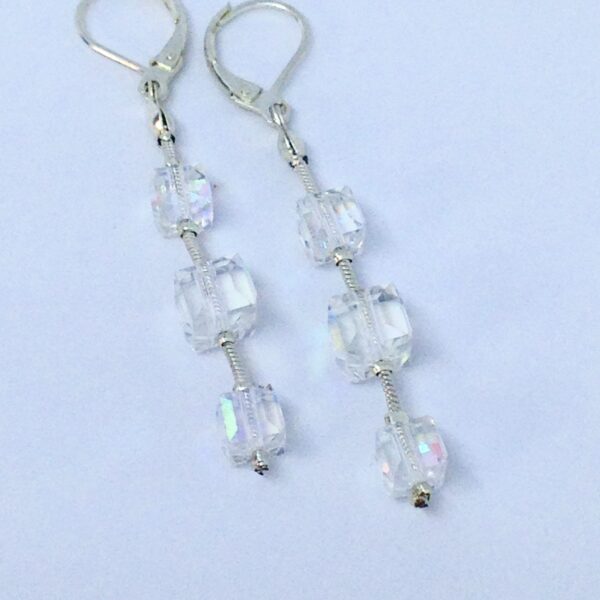 Boucles d'oreilles cube arc-en-ciel