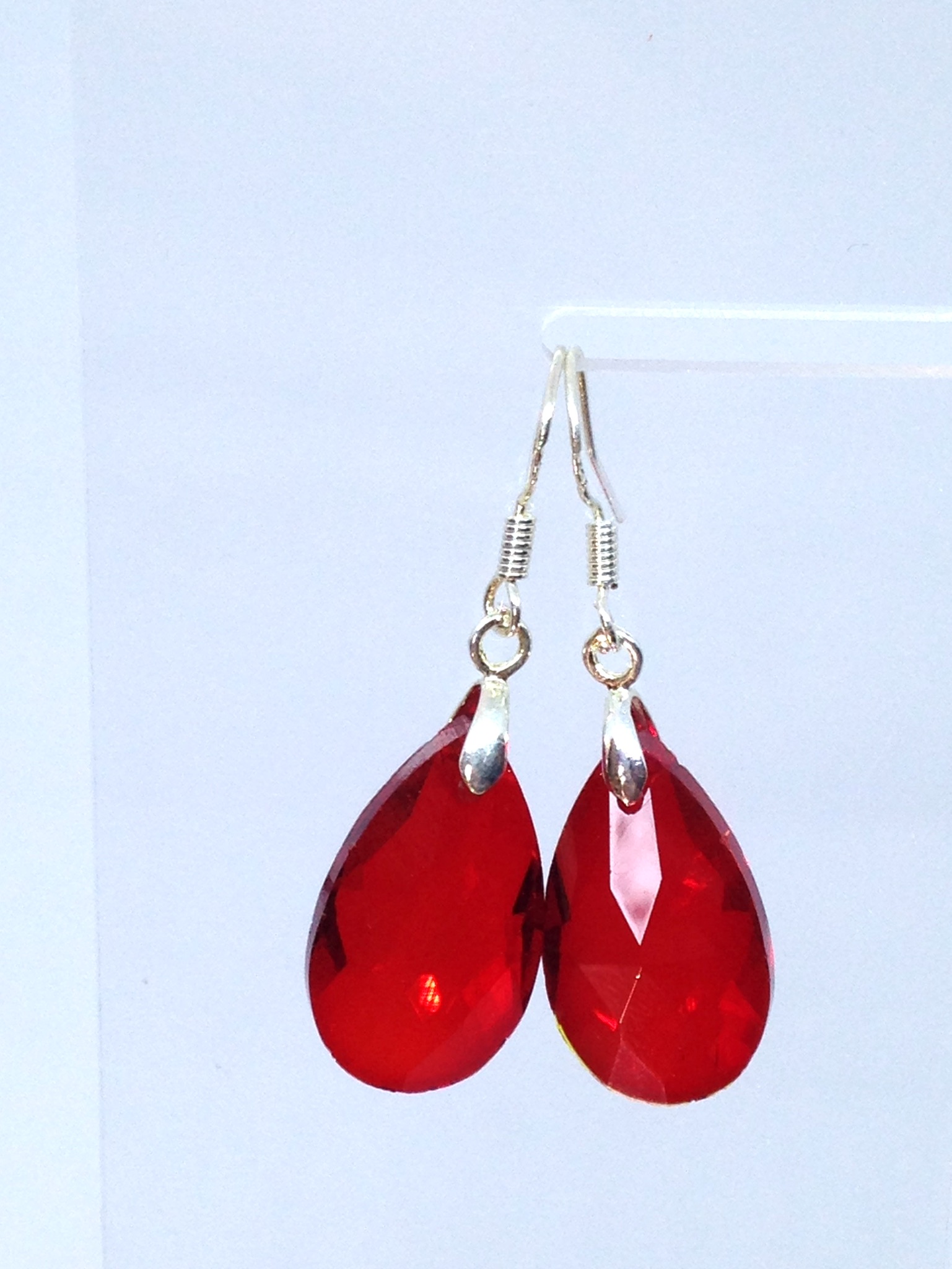 Boucles d'oreilles GG-rouges