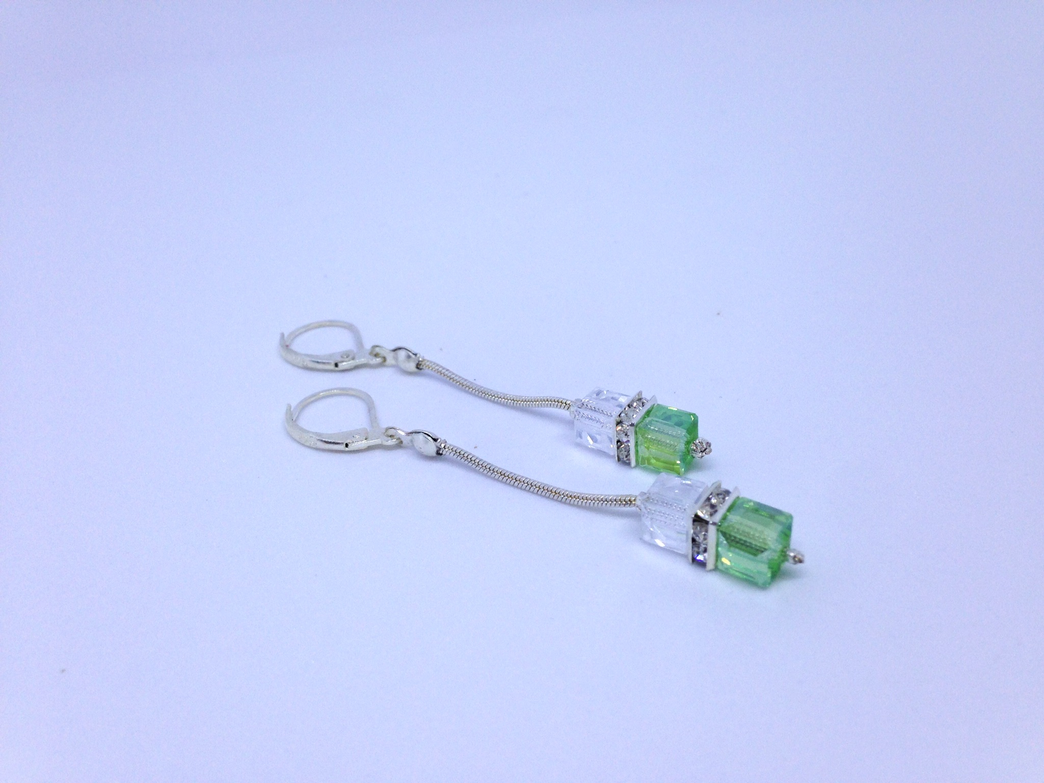 Boucles d'oreilles "vert lumineux"