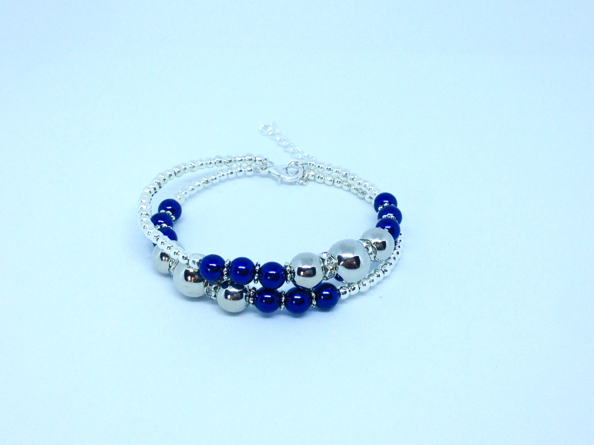 Bracelet double bleu royal – Image 2