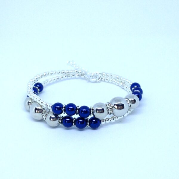 Bracelet double bleu royal