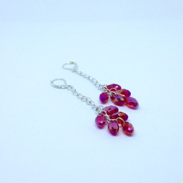 Boucles d'oreilles Grappes rouges