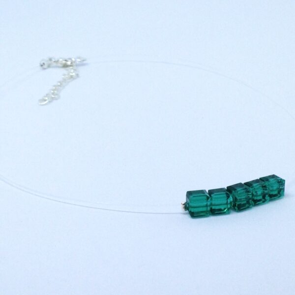 Collier RC 5 cubes Émeraude