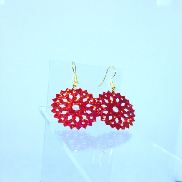 Boucles d'oreilles Noël rouges