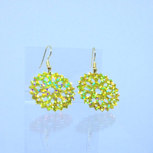 Boucles d'oreilles Flocon jaune