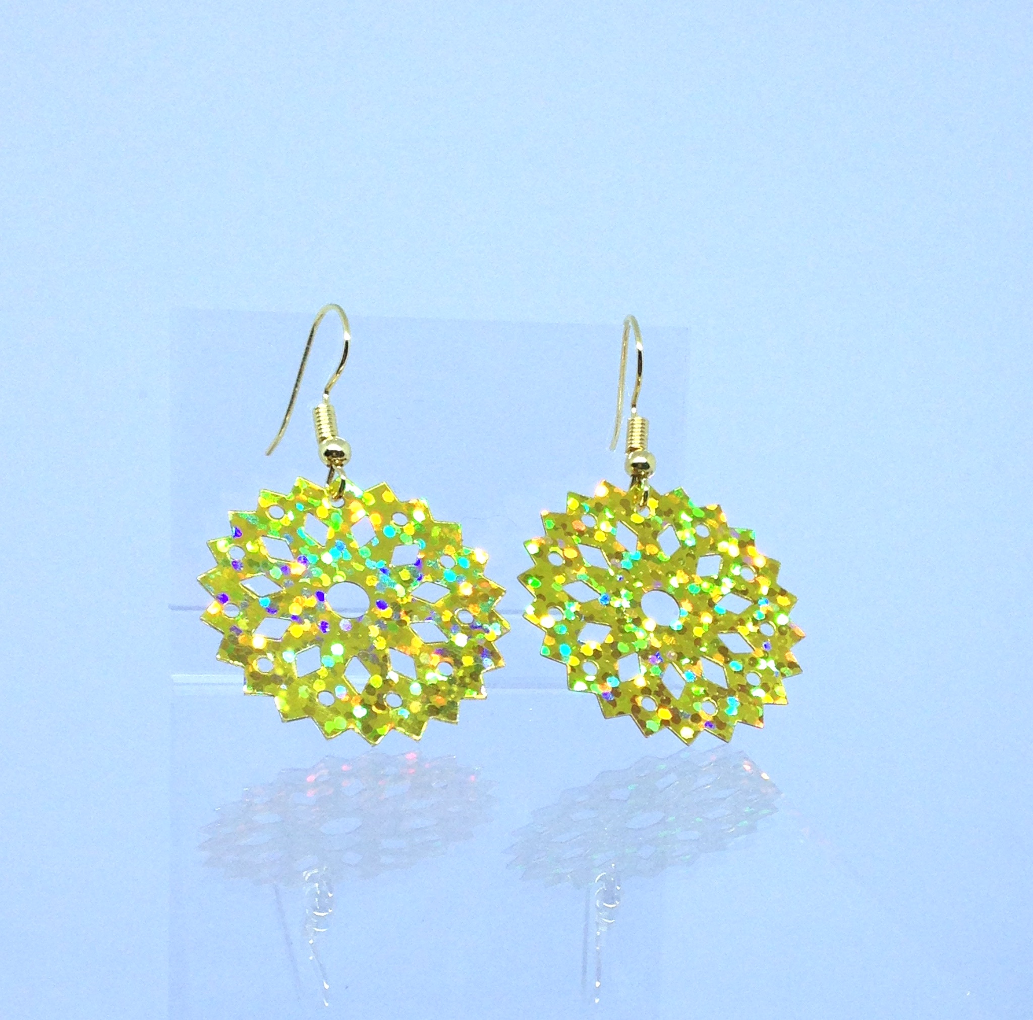 Boucles d'oreilles Flocon jaune