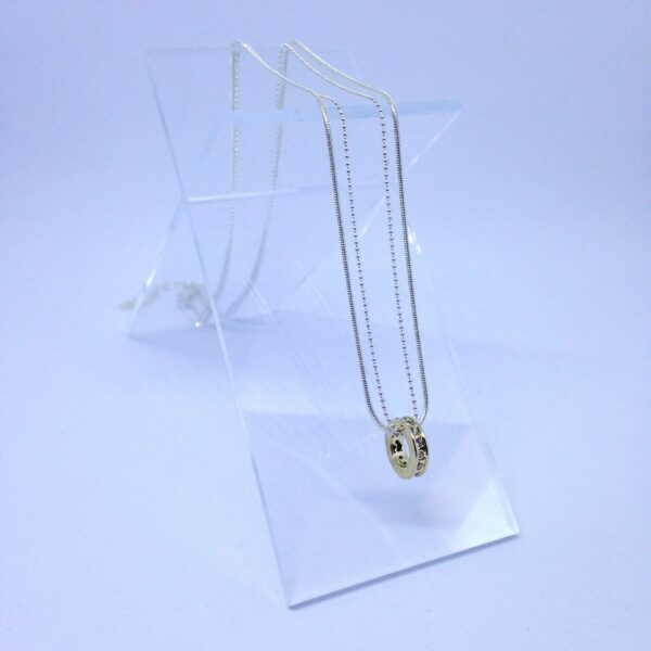 Double collier solitaire brillant OR