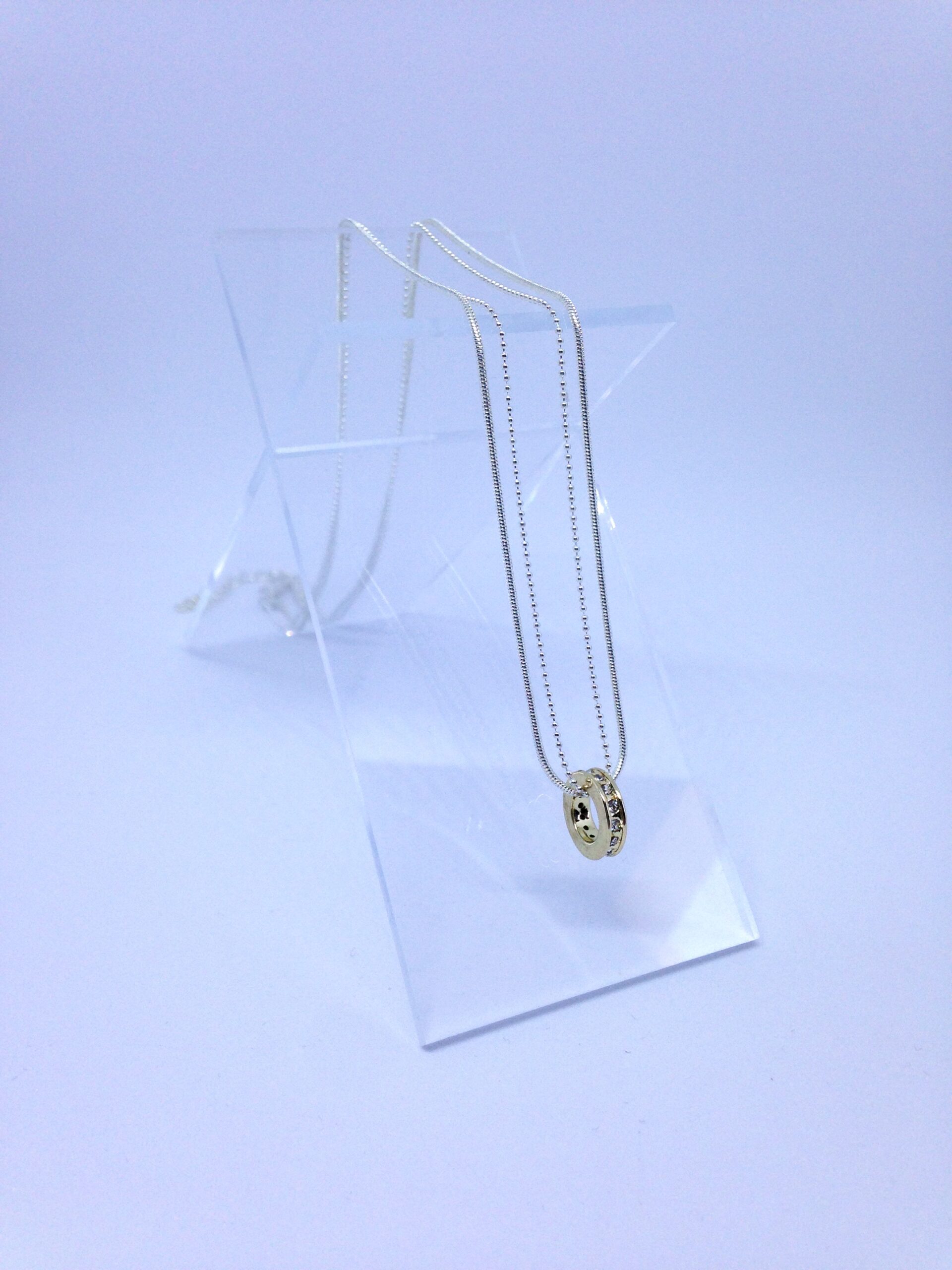 Double collier solitaire brillant OR