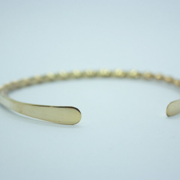 Bracelet torsadé, jonc ouvert en laiton pour homme ou femme