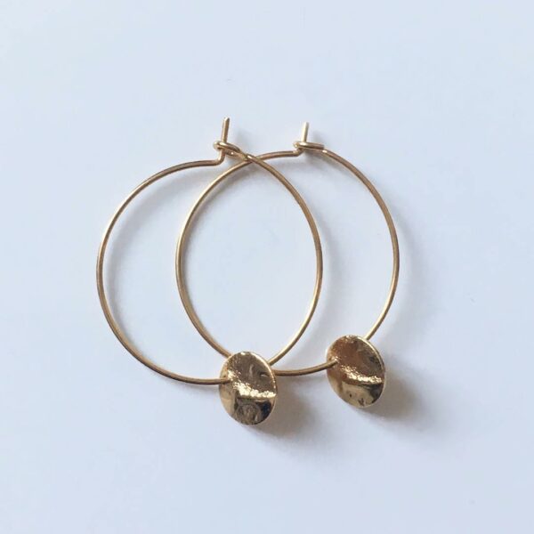 Boucle d'oreille pampille ronde