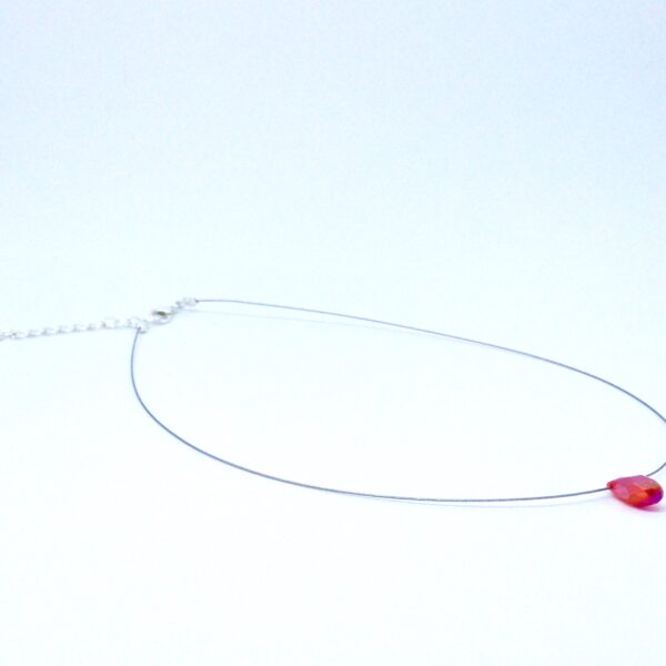 Collier ras du cou larme rouge
