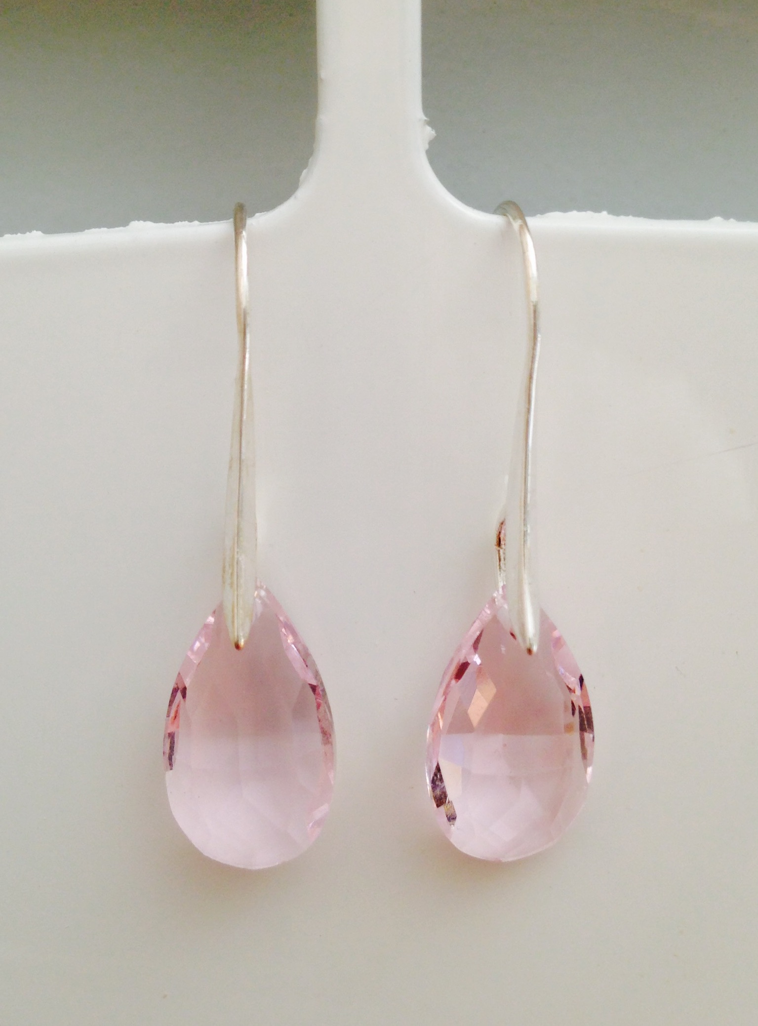 Dormeuses roses "Flora"